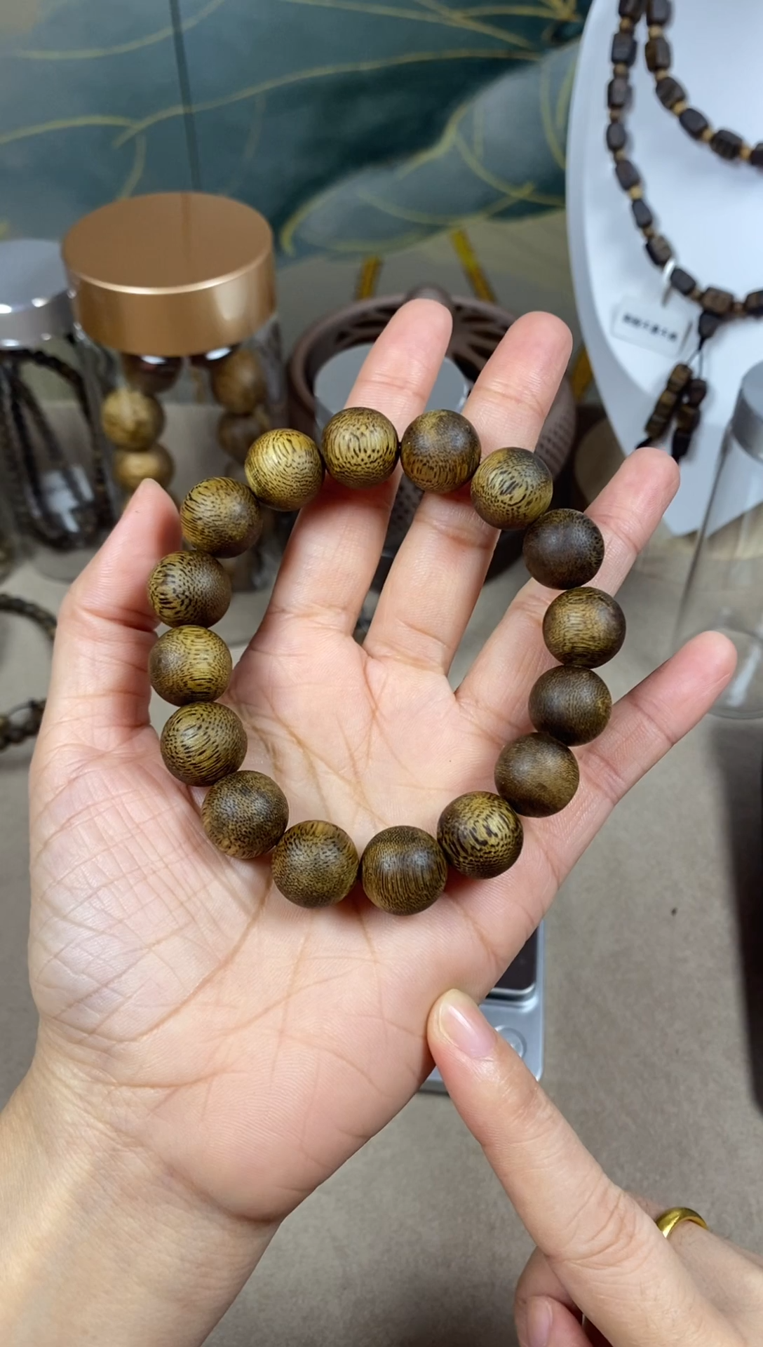 沉香手串单圈 卡1.4 保13克