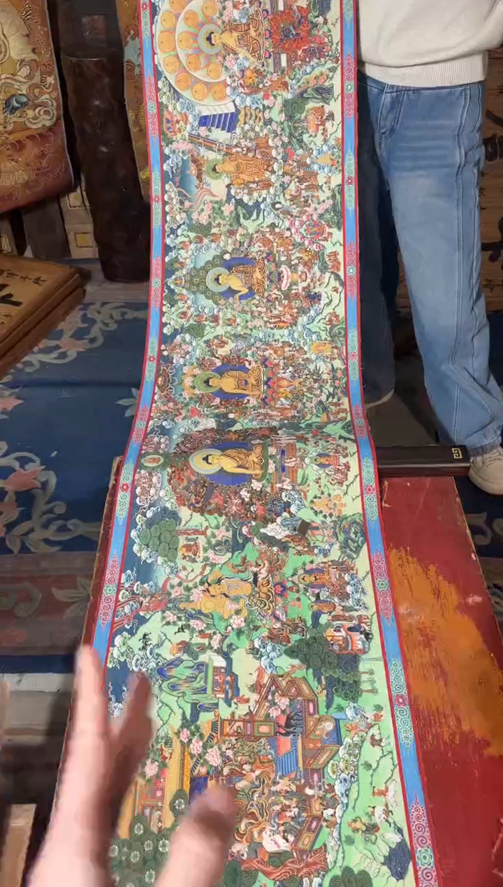 卷轴画龙妹唐卡直播tk16