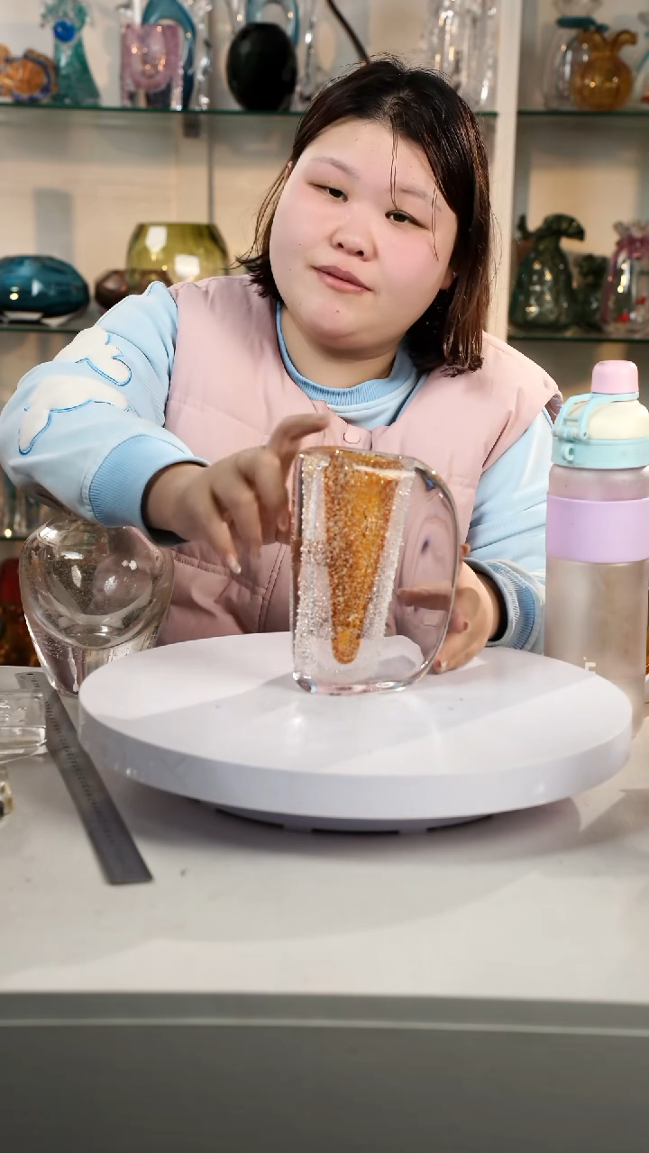 【闪购商品】琉璃【弘扬】高轻奢琉璃花高17正常手工痕迹