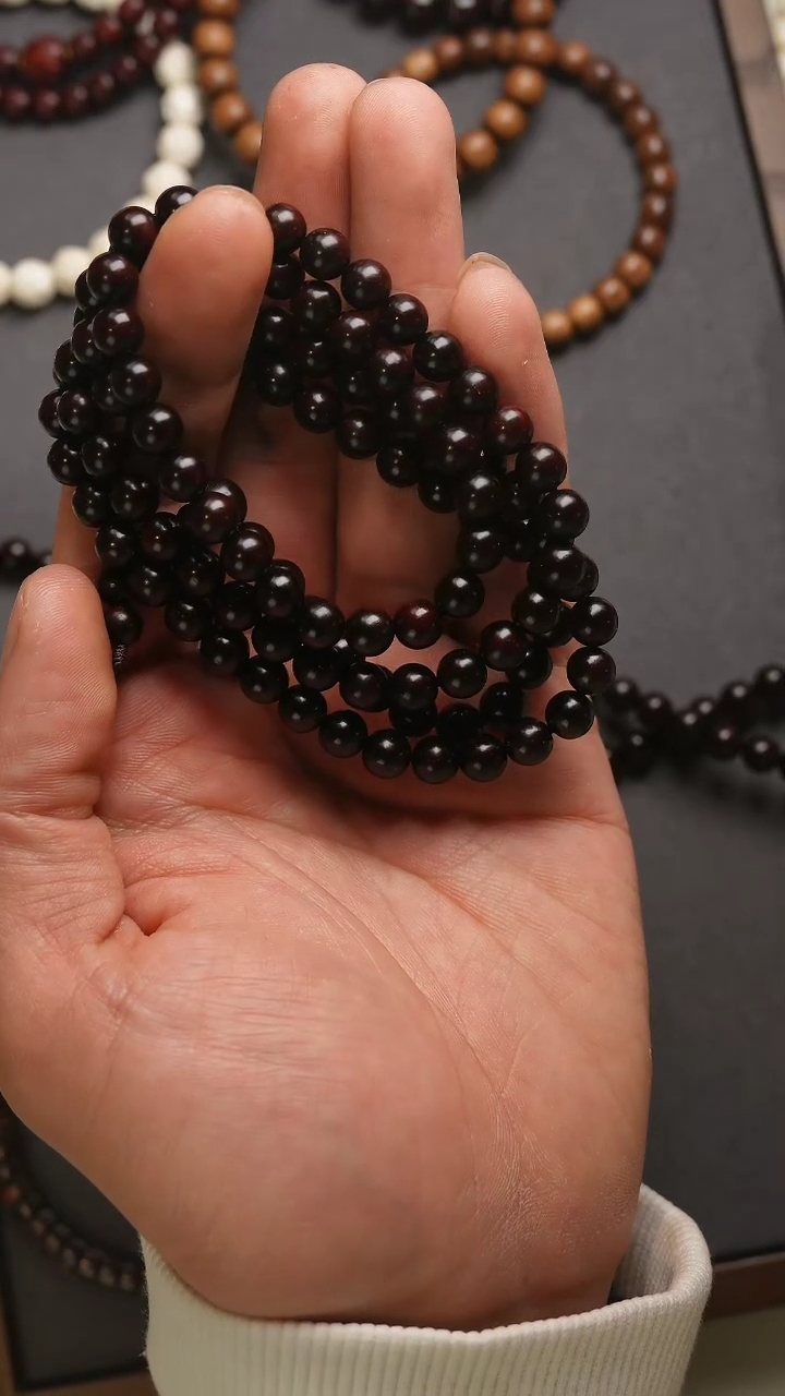 【闪购商品】小叶紫檀手串/手链小叶紫檀7mm圆珠手串108