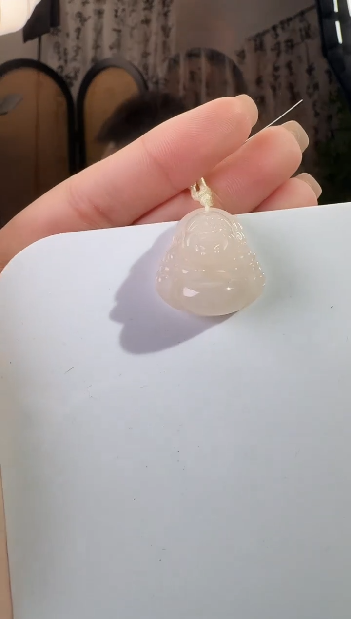 和田玉未镶嵌颈饰佛公p