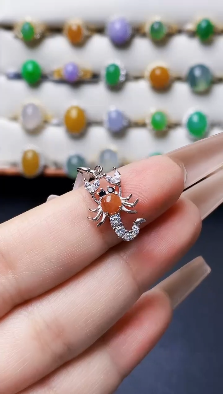 银S925镶嵌戒指翡翠1442