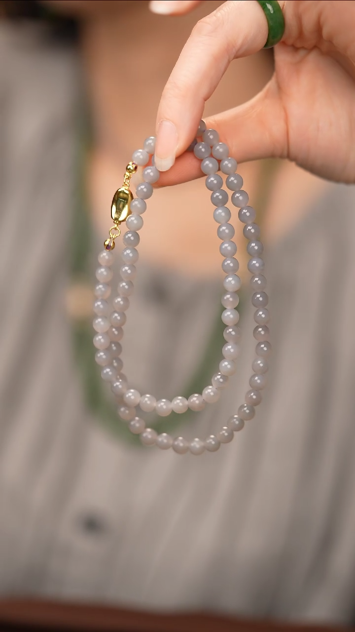 【闪购商品】和田玉项链银S925镶嵌±6mm和田玉项链