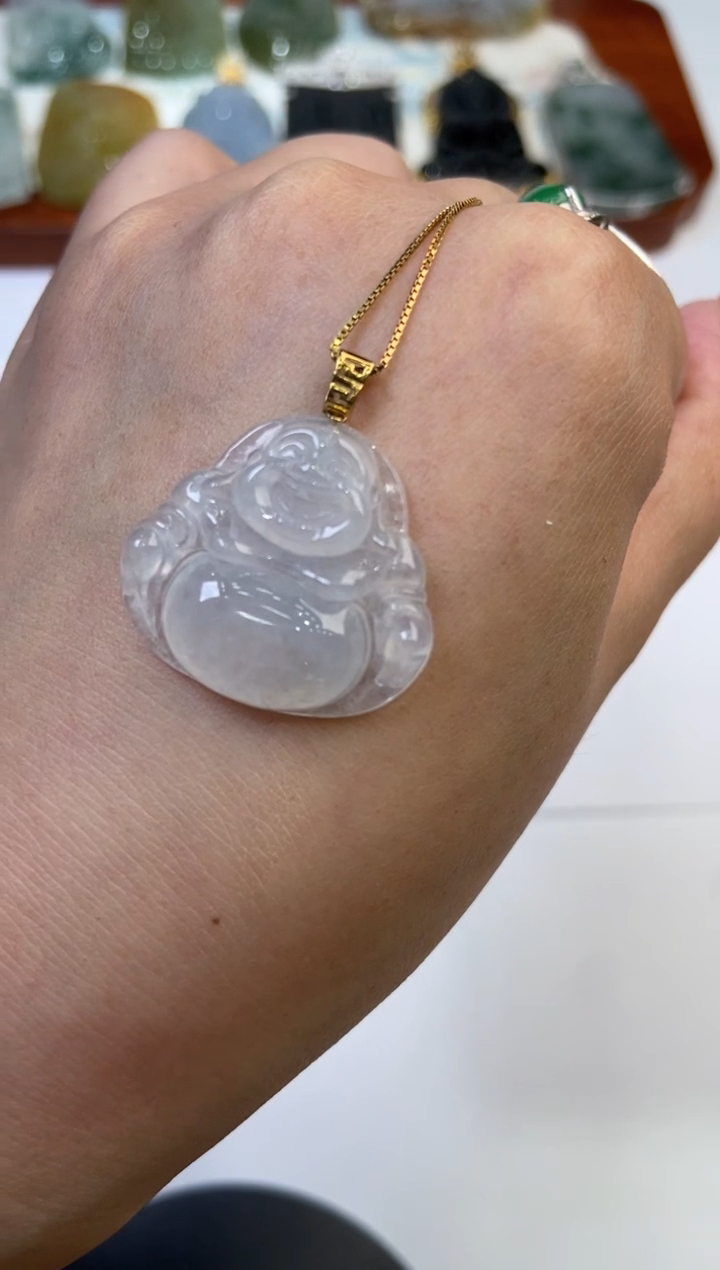 翡翠挂件未镶嵌295770/佛公4217多样性发一件