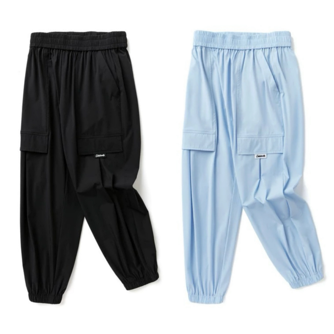 120-165码巴家儿童裤子男童女童春夏中大童宽松长裤潮