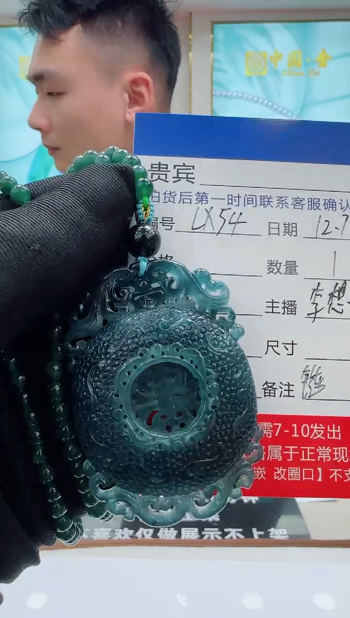 未镶嵌定制翡翠LX54翡翠吊坠赠珠链-多样性发其一