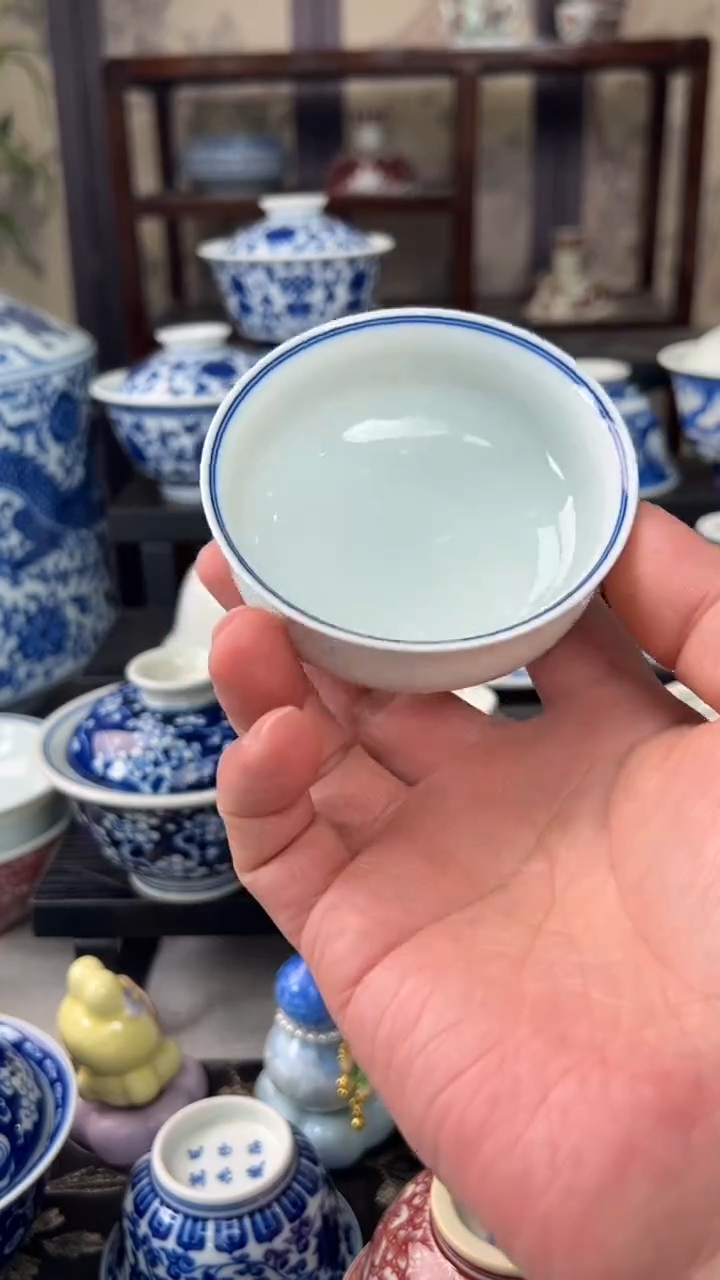 瓷片清*景德镇毛仔柴窑杯*10