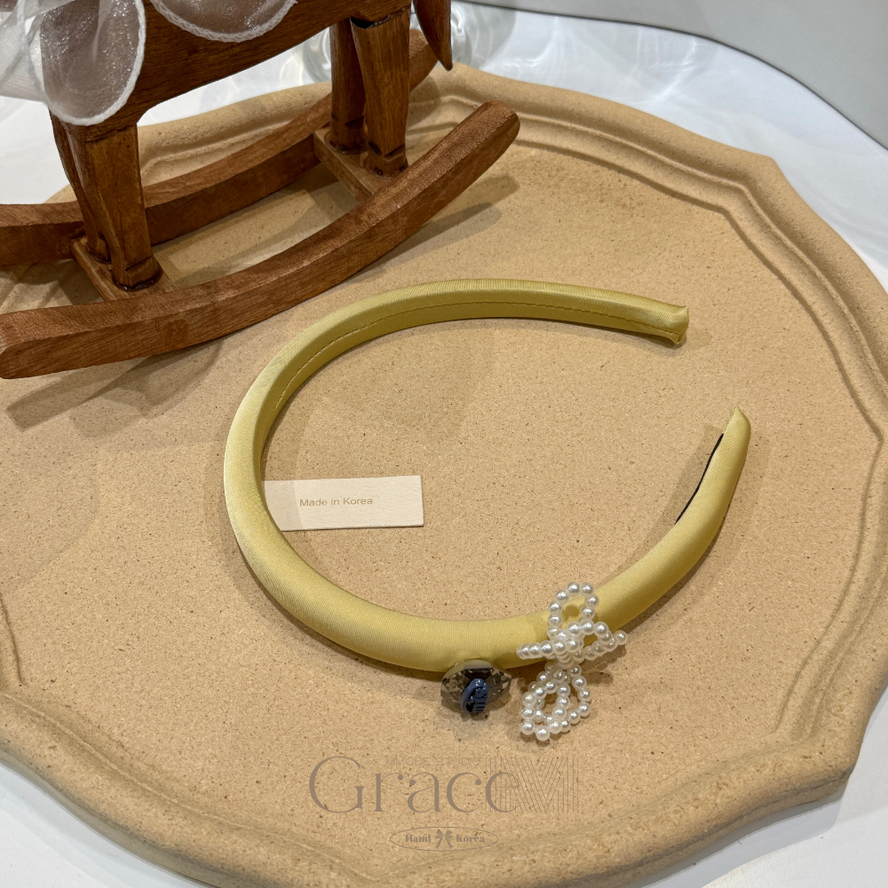 「艾米系列-珠珠碟」韩国25春夏高颅顶发箍