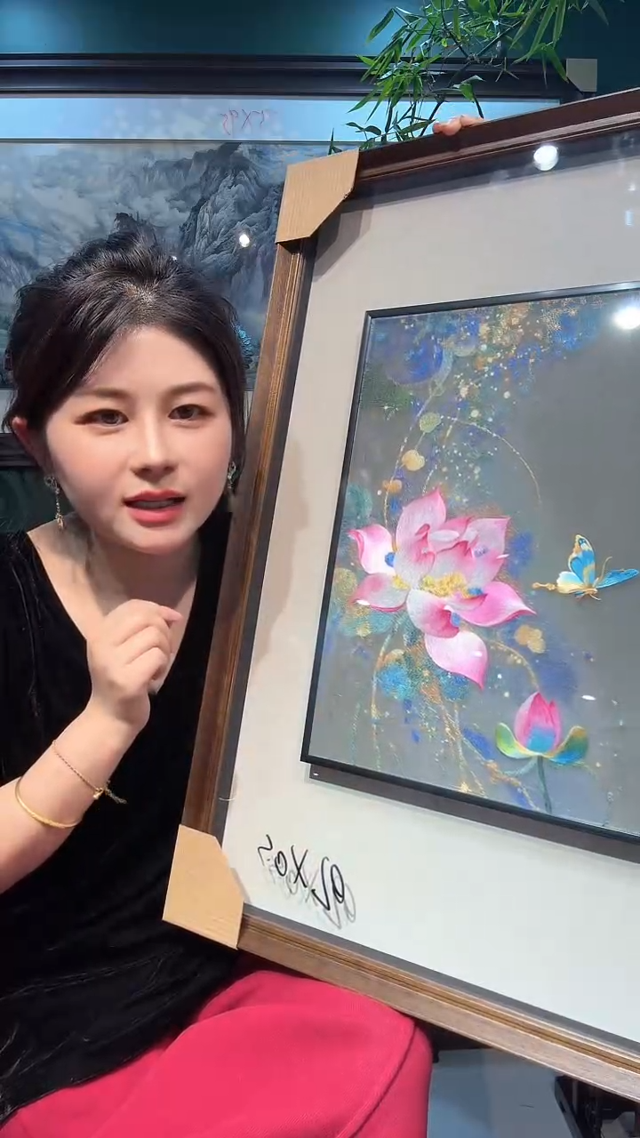 横款非遗苏绣手工刺绣装饰画不包邮