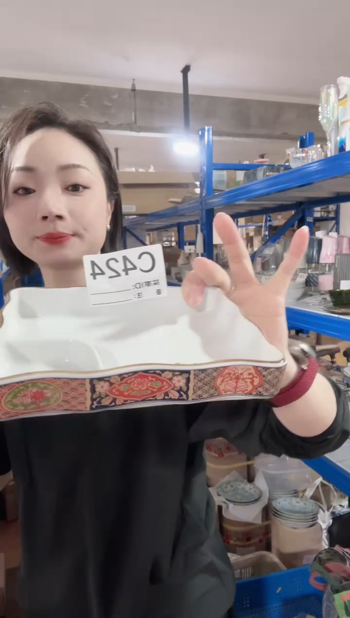 瓷片全新高端瓷器 饺子盘一只C424