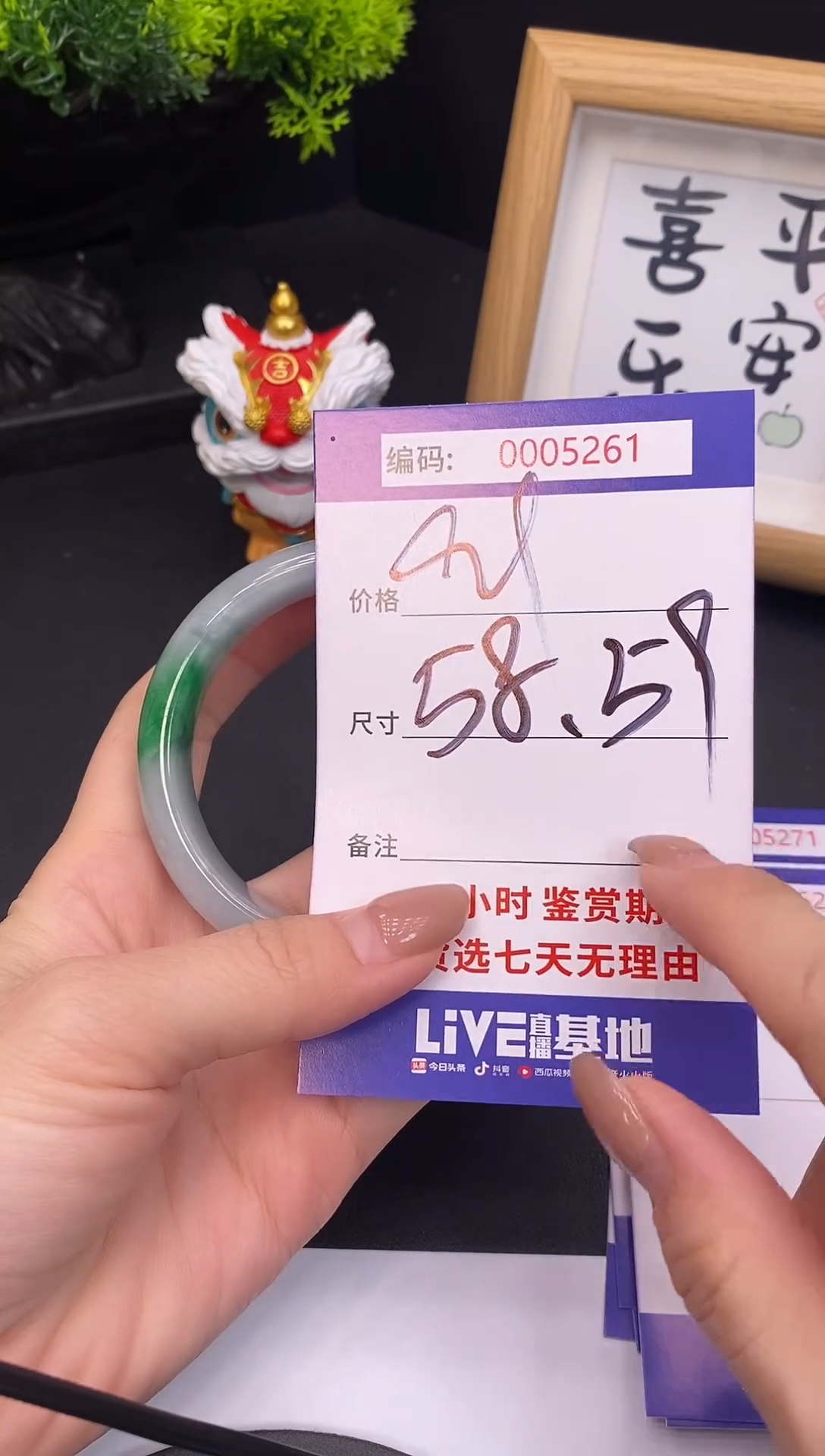 未镶嵌手镯翡翠0005261