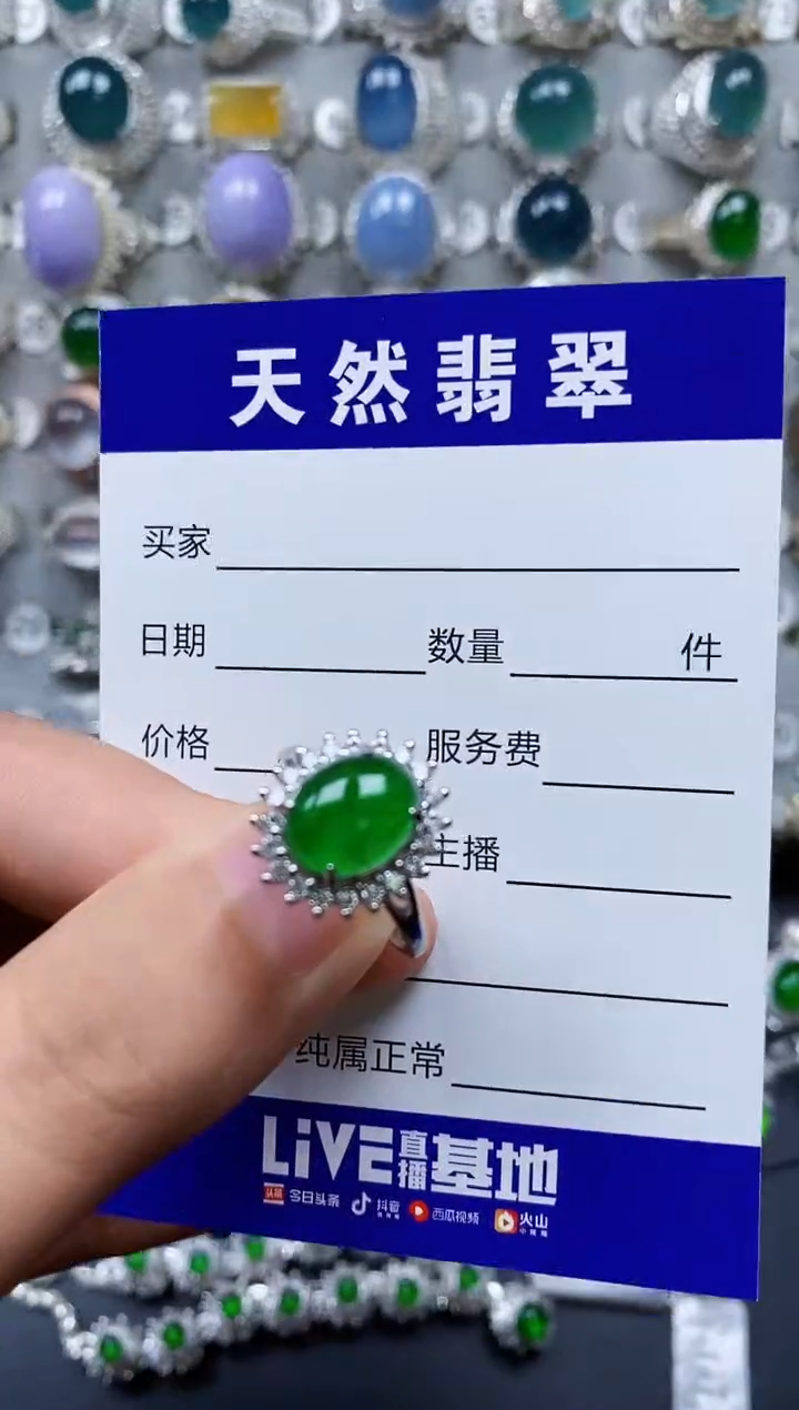 【闪购商品】翡翠戒指银S925镶嵌0511