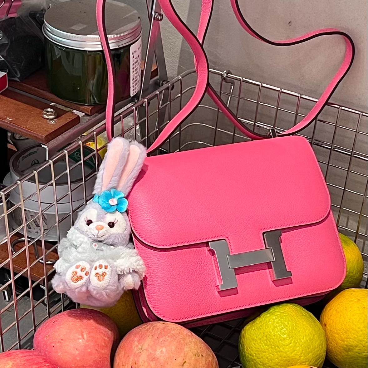 99新 Hermes/爱马仕 小花柳 293474康康 19 8W新唇膏粉 D刻