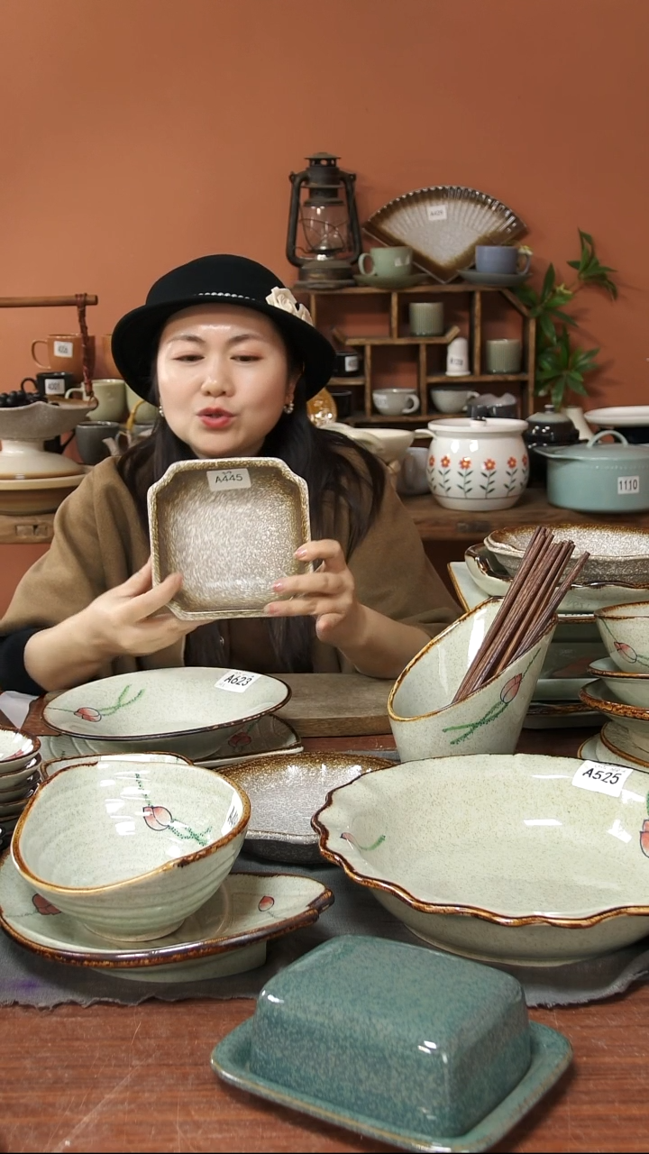 陶瓷A445 一只陶瓷粗陶八角方碗可能微瑕15*5
