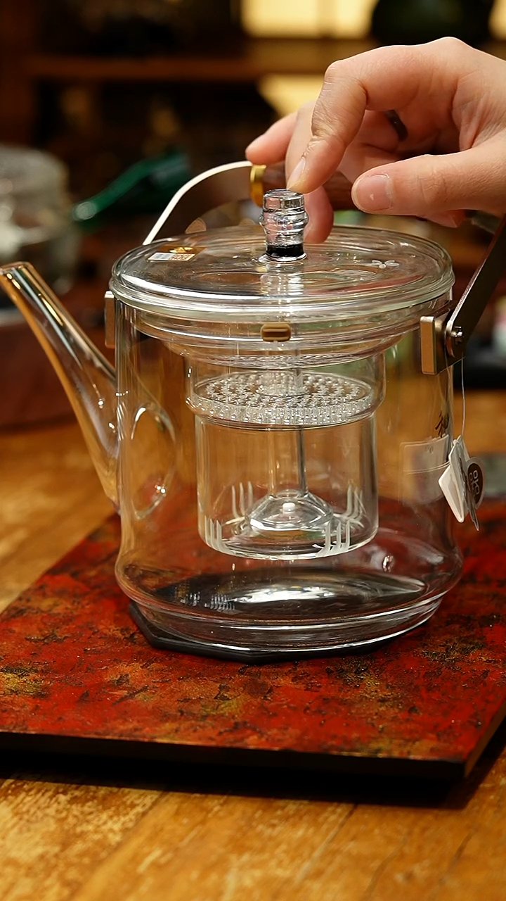 【闪购商品】禾器/透明君若壶/内胆款/酸枝木