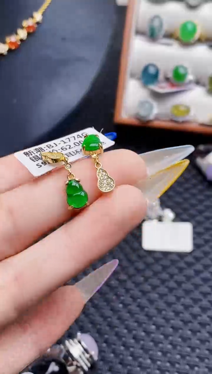 银S925镶嵌戒指翡翠3299