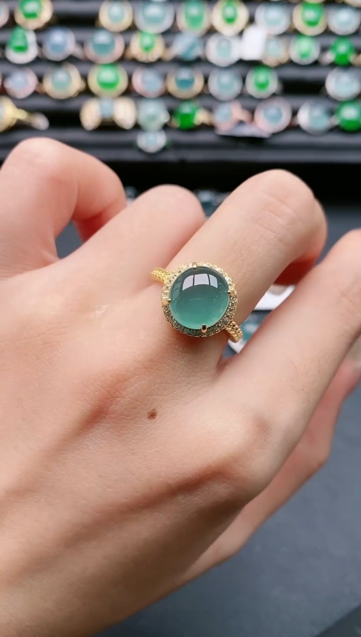 【闪购商品】翡翠戒指银S925镶嵌1111111