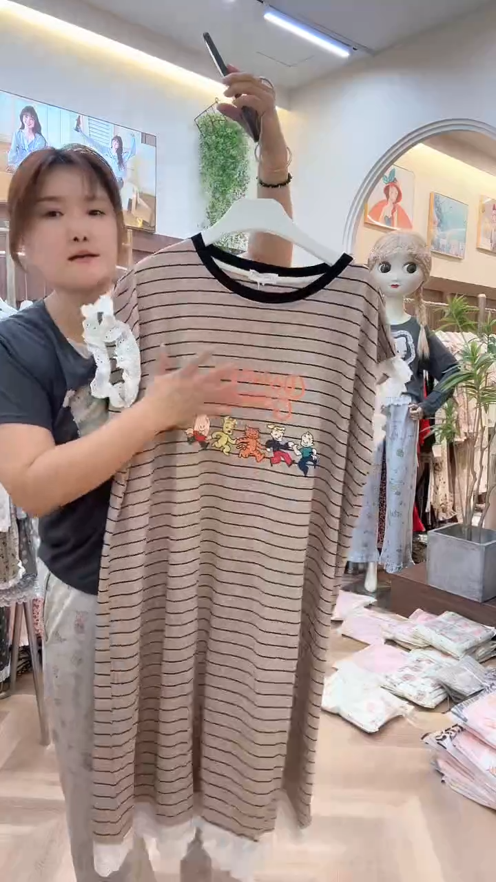 棉半袖睡裙170斤以下