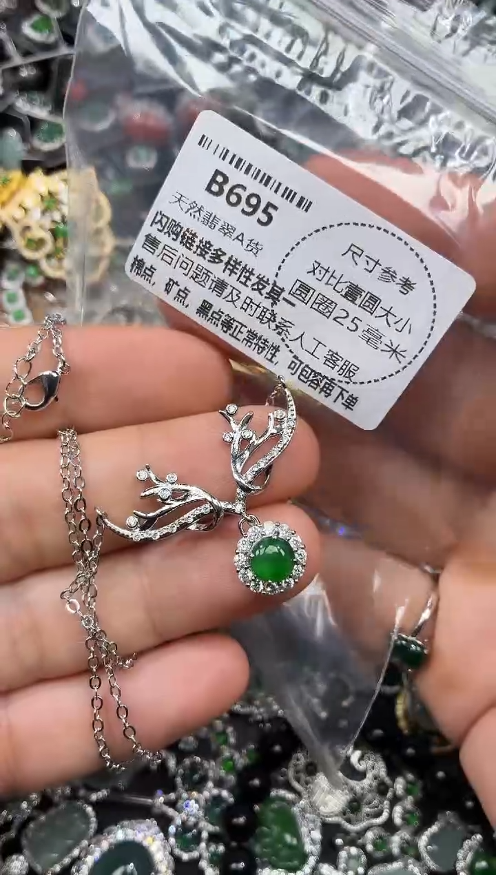 颈饰未镶嵌翡翠B695项链