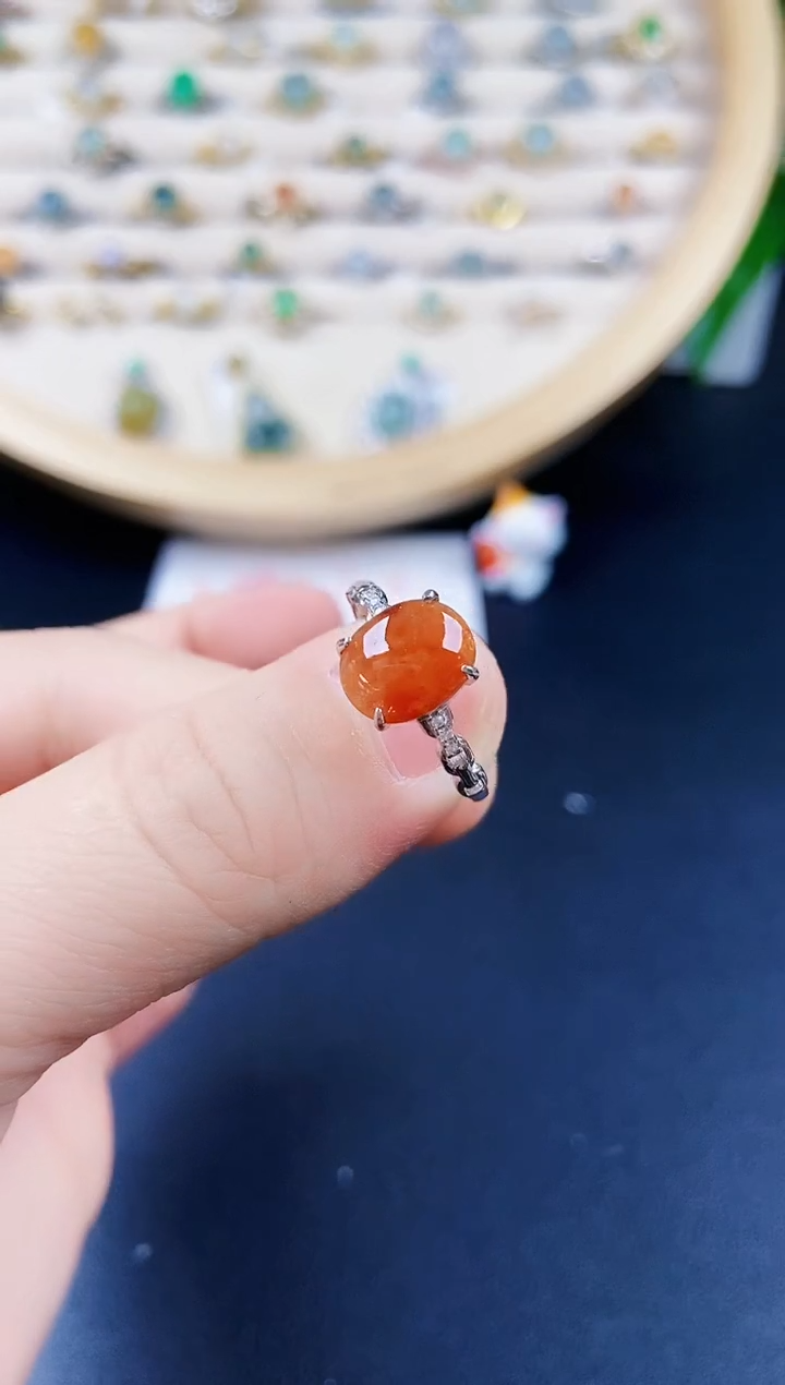 【闪购商品】翡翠戒指银S925镶嵌5435555