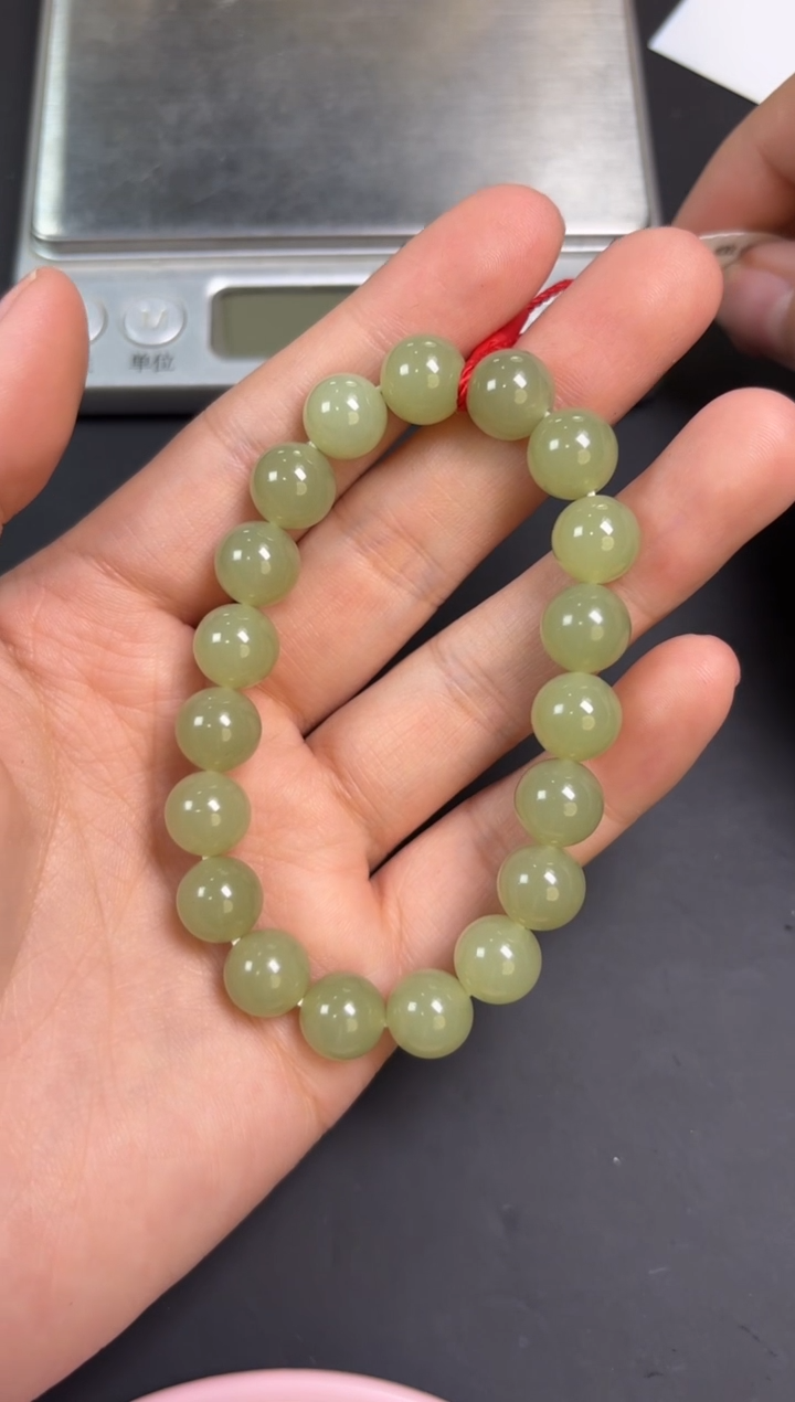 【闪购商品】和田玉手串未镶嵌若羌微色差卡10