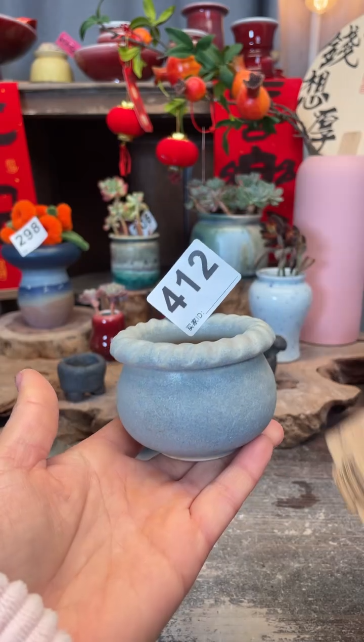【闪购商品】摆件412知木小芳花盆