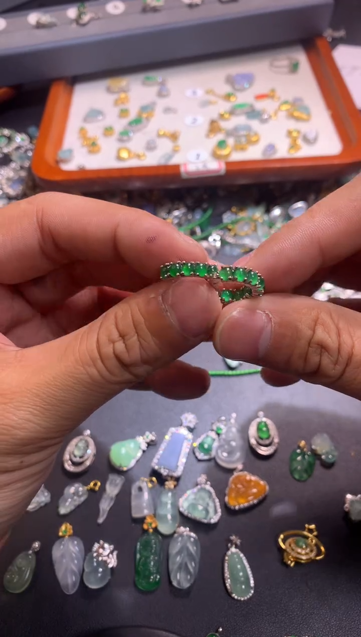 【闪购商品】翡翠吊坠(不含链)银S925镶嵌1