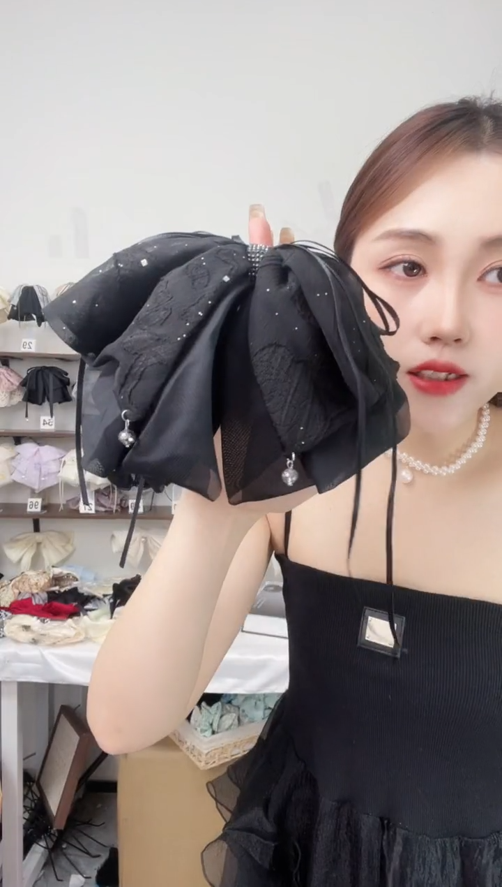 布艺非金属蝴蝶结发夹