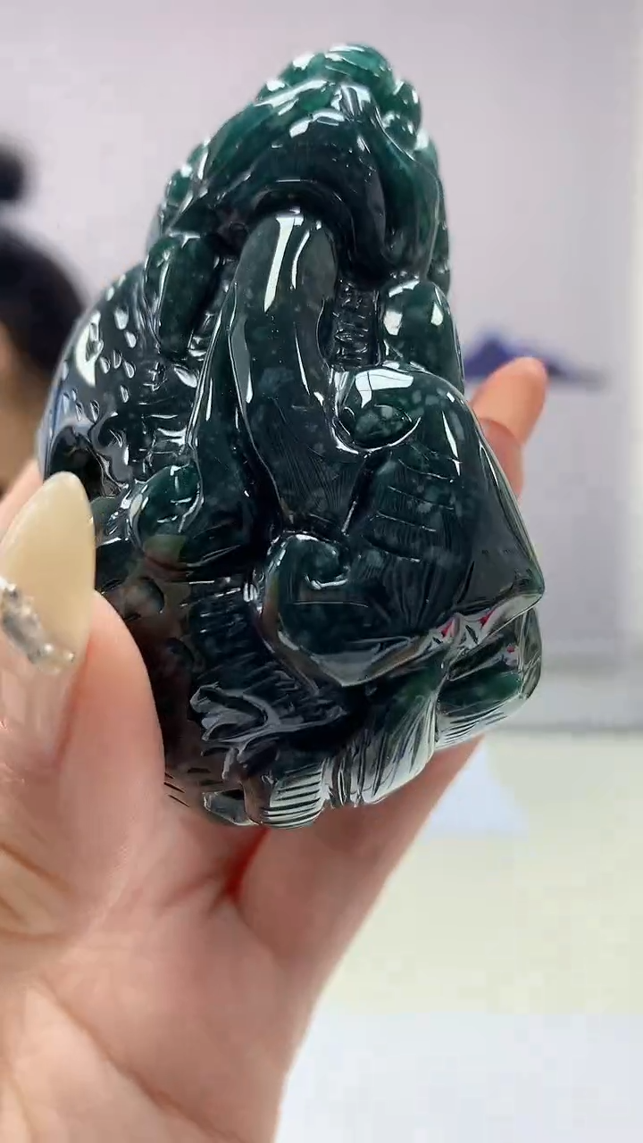 【闪购商品】定制翡翠未镶嵌4902DD-毛货挂件61