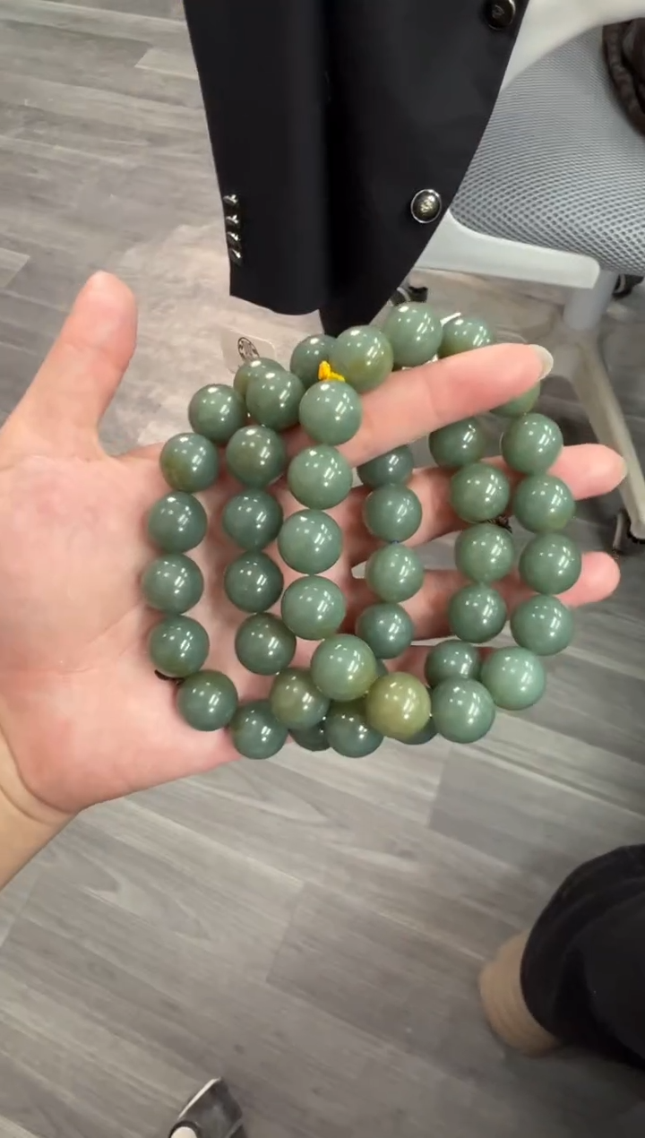 未镶嵌手串和田玉且末蓝卡14手串多样性发货