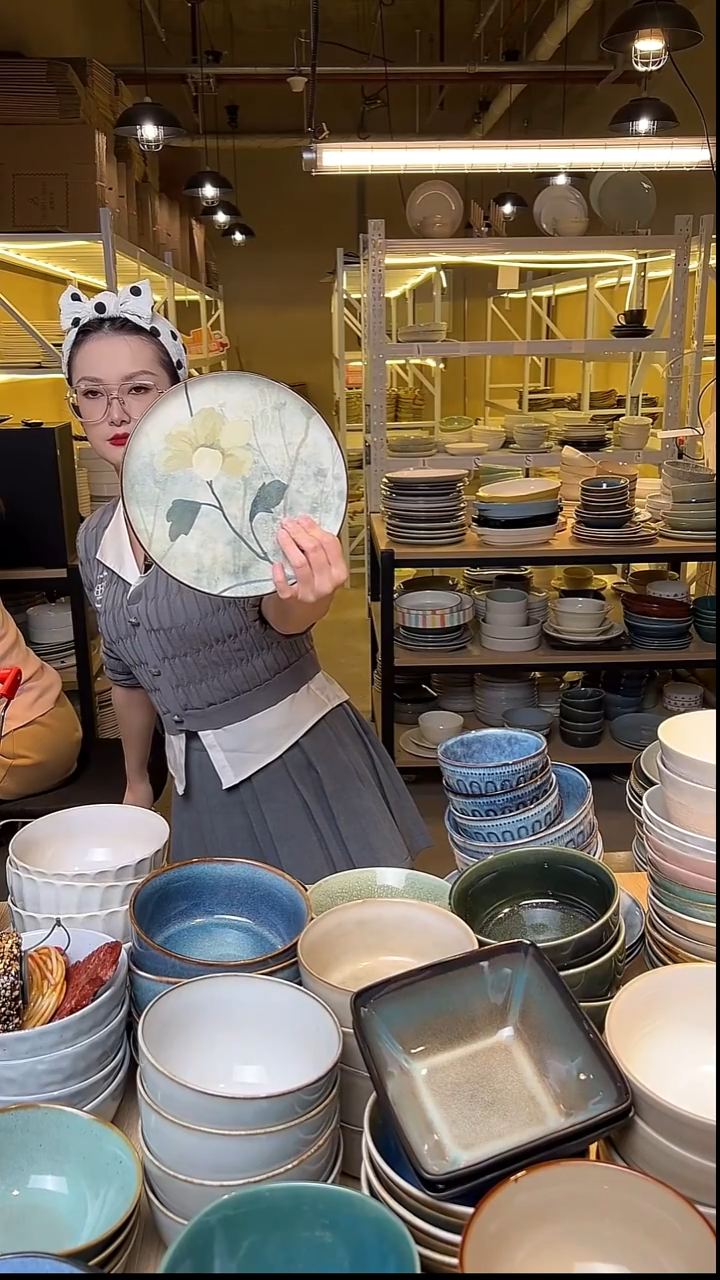 瓷331外贸尾货窑变釉下彩默认微瑕