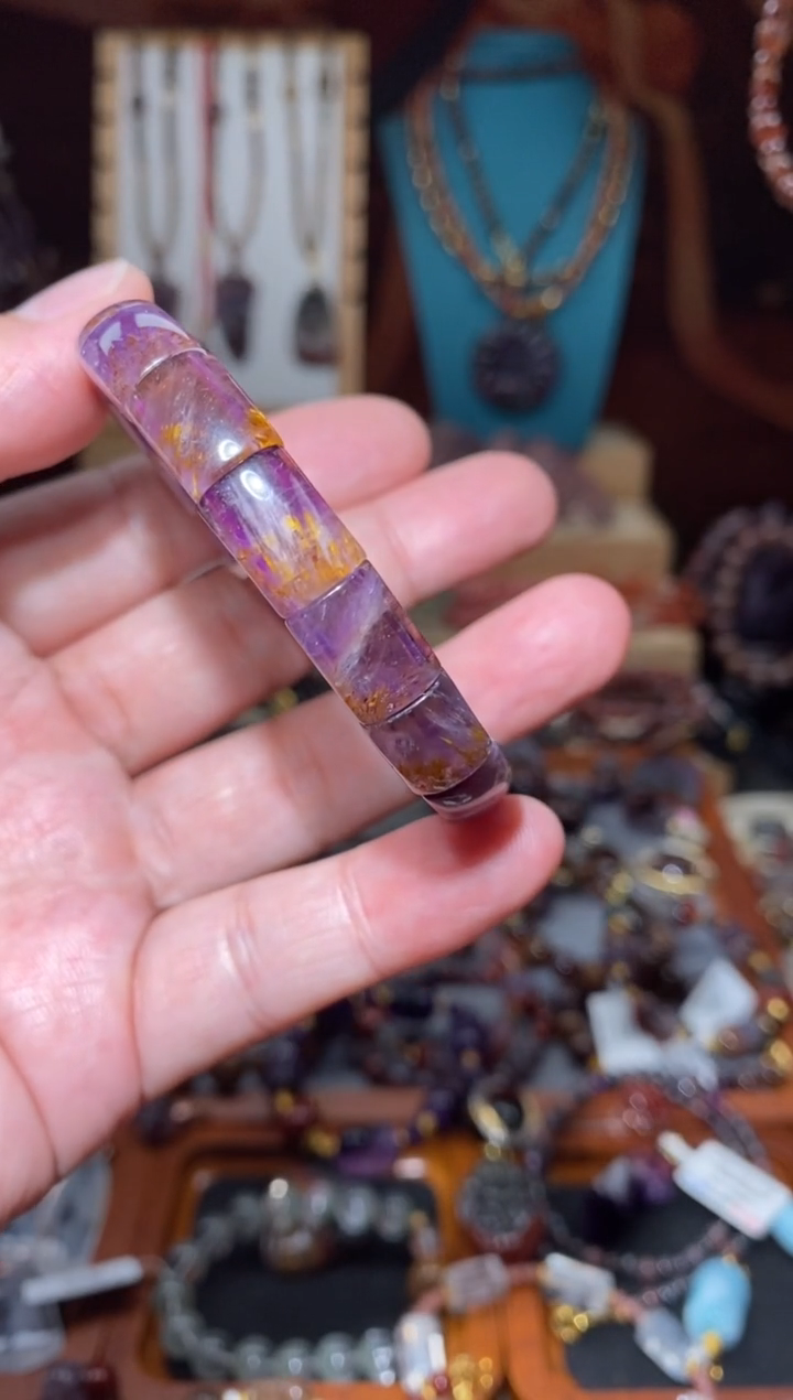 【闪购商品】水晶镯牌未镶嵌极光紫钛
