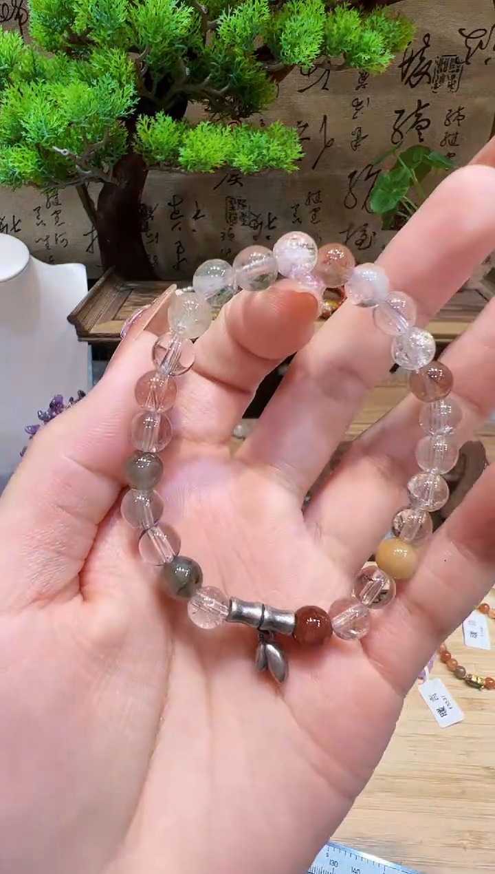 水晶手串未镶嵌手饰@@