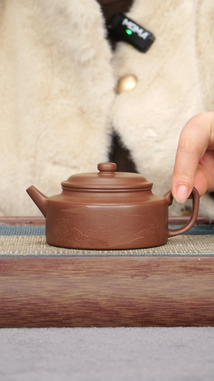 【闪购商品】紫砂茶壶底槽青 扁德钟