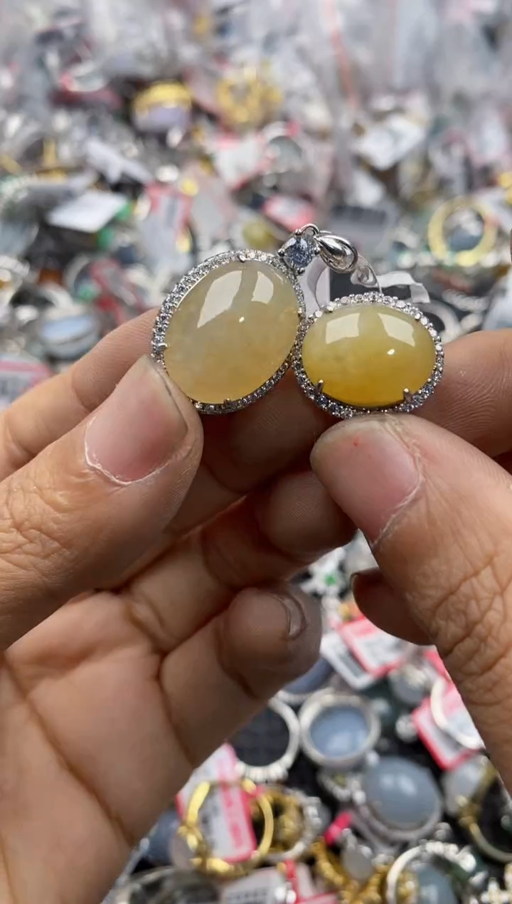 银S925镶嵌戒指翡翠161616----3