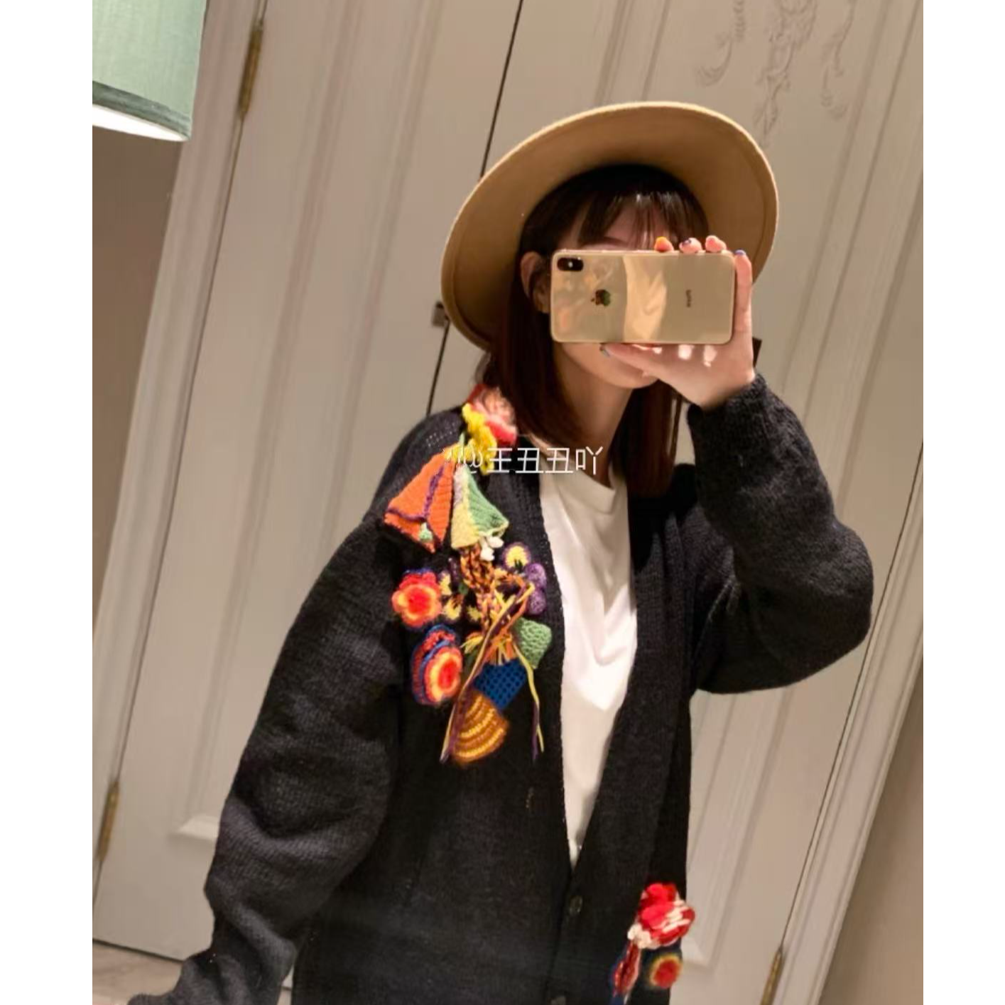 95新 LOEWE/罗意威 蔚蓝/长款开衫/XS码/LZ0114L052