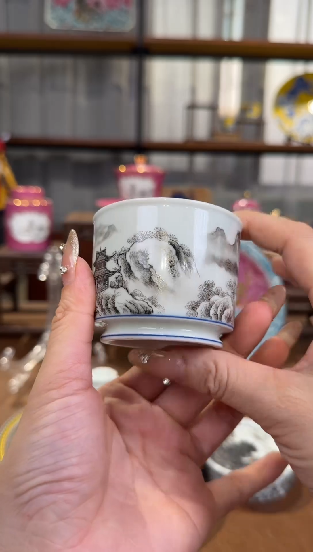 盈泉瓷器景德镇甄选郎红杯A