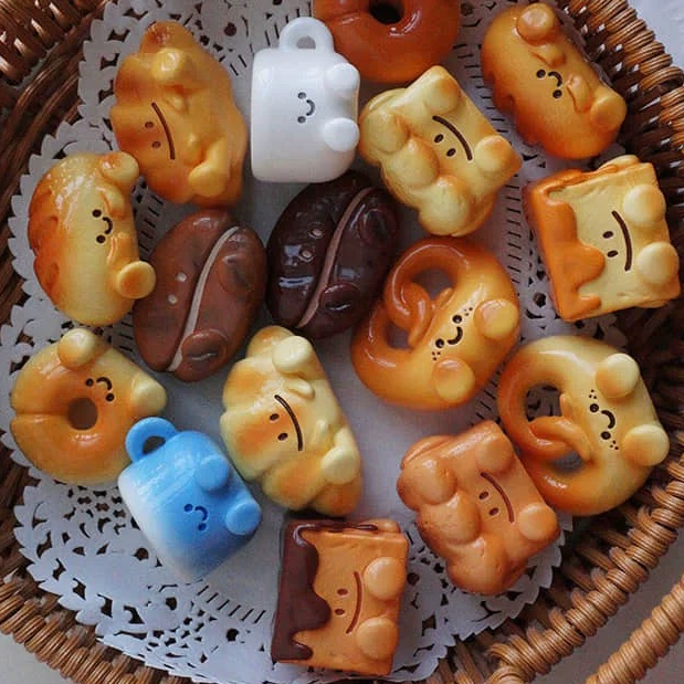 【拆盒】大萌粒烘培系列树脂摆件可爱萌粒潮玩盲盒手办