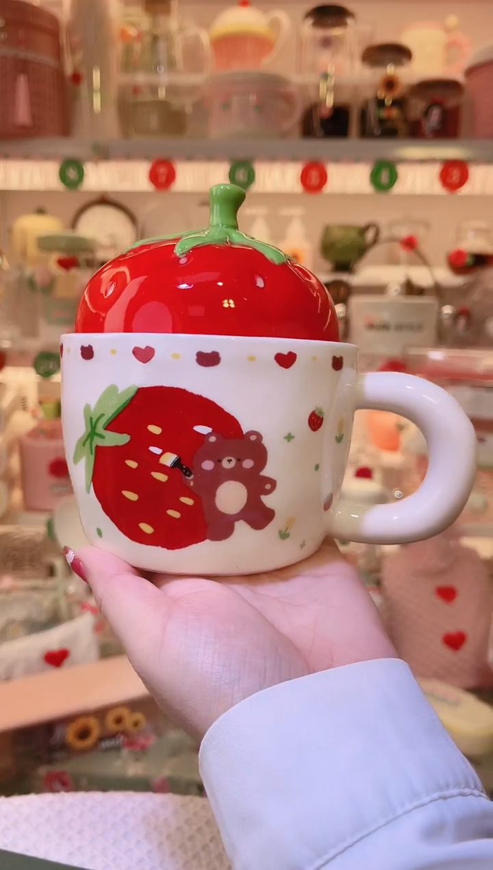 红色草莓杯——手工制作品质好！