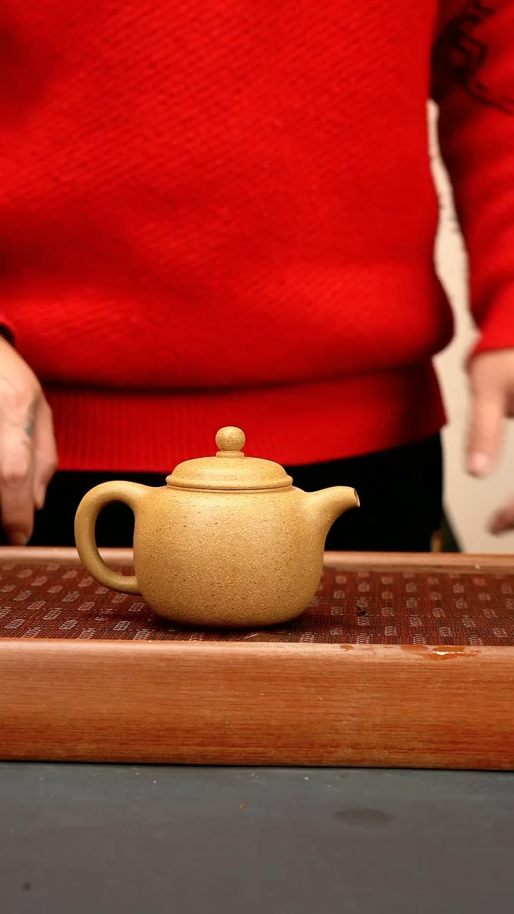 【闪购商品】紫砂茶壶lw 黄金段 手磨粗纱 匏尊