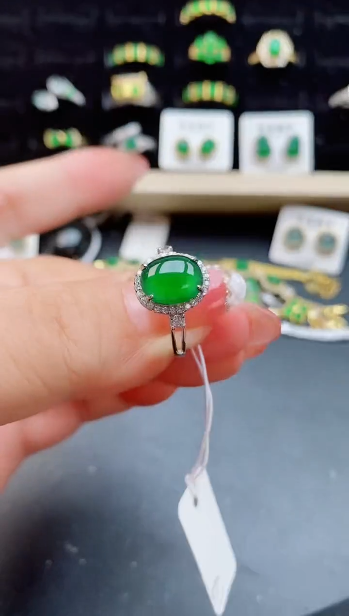 【闪购商品】翡翠戒指银S925镶嵌1212