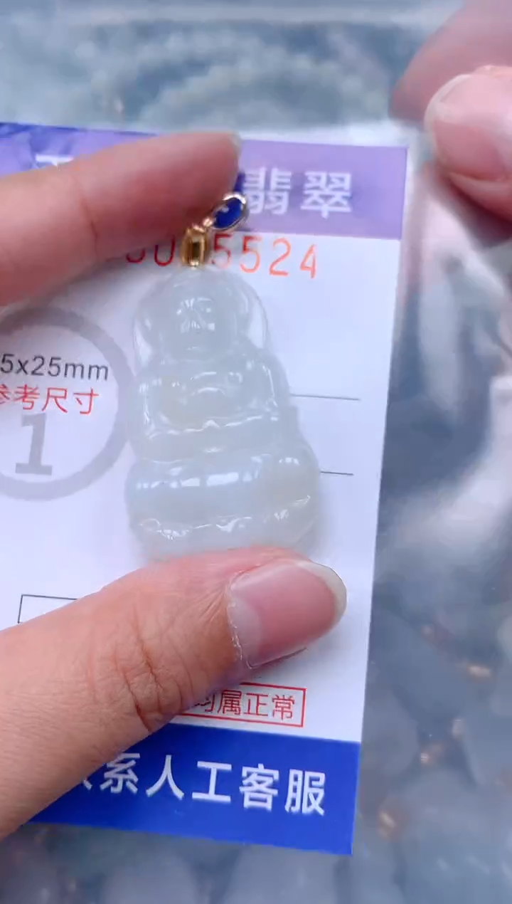 翡翠未镶嵌吊坠(不含链)1