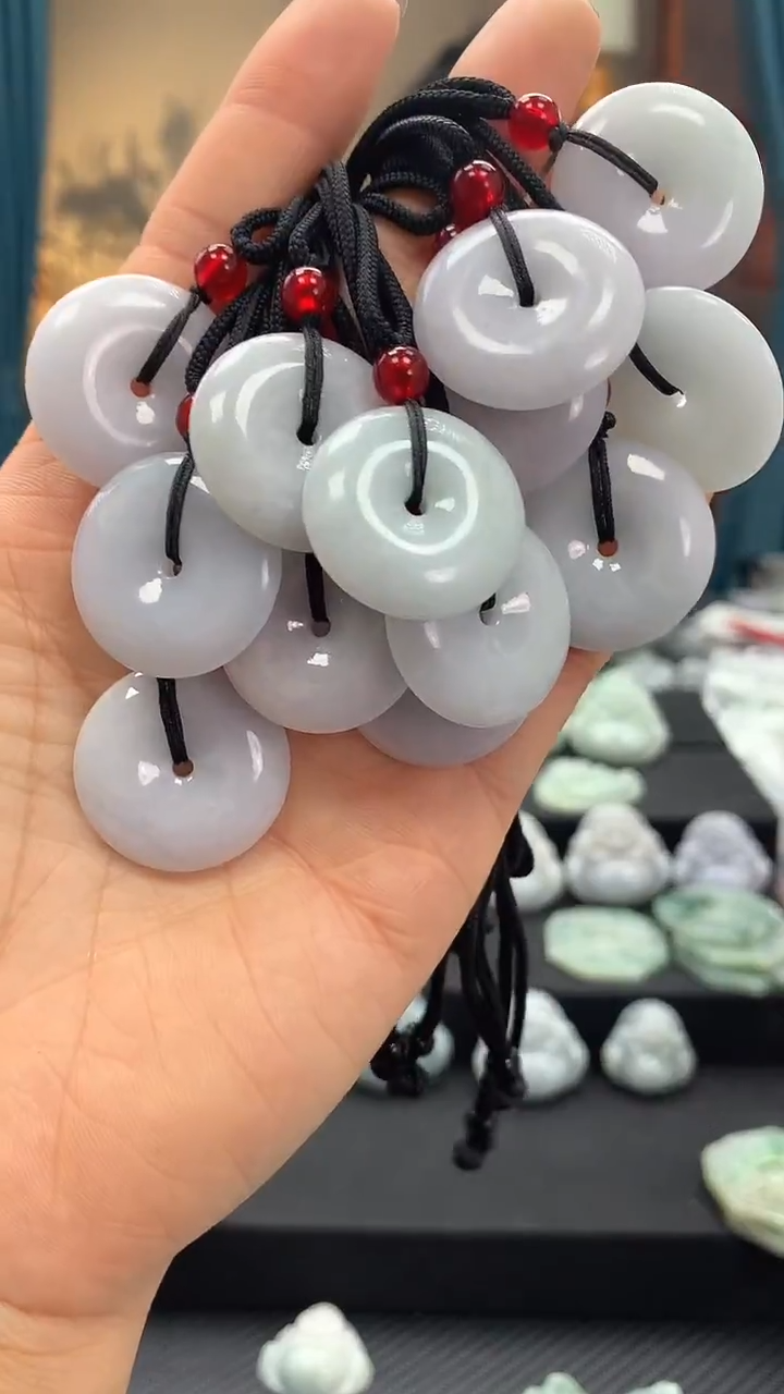 颈饰未镶嵌翡翠029平安扣多样性发一件