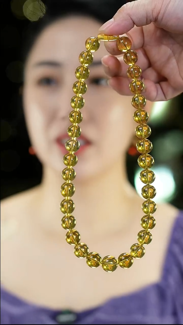 未镶嵌项链蓝珀蓝珀塔链13一15mm