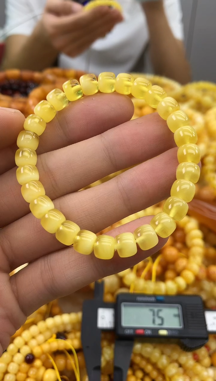 裸石蜜蜡未镶嵌手串