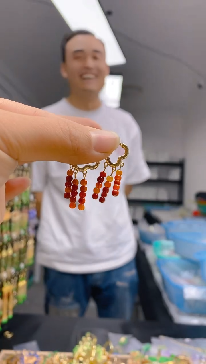 【闪购商品】翡翠耳饰合金0438翡翠耳包