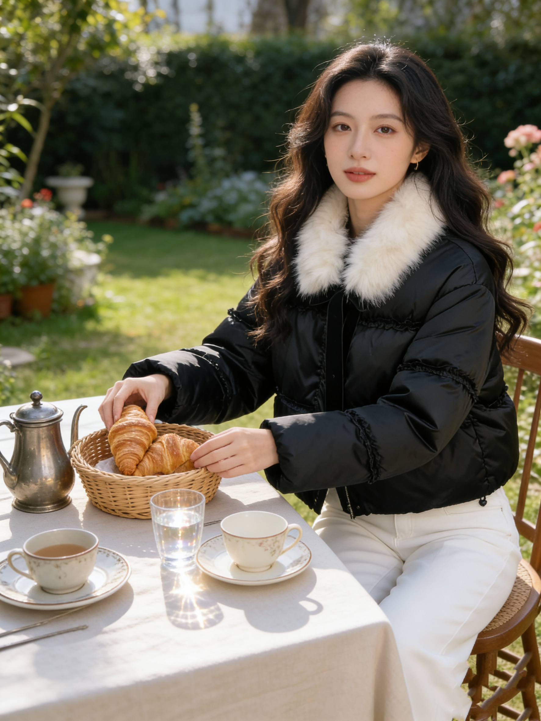 短款时尚加厚保暖秋冬冬季毛领女装8237