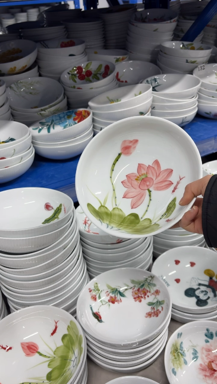 景德镇高温陶瓷食品级手绘釉中彩-大胖碗