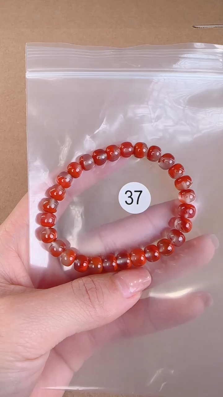 【闪购商品】南红玛瑙珠宝半成品未镶嵌原矿无优化无裂老型手链7.5+