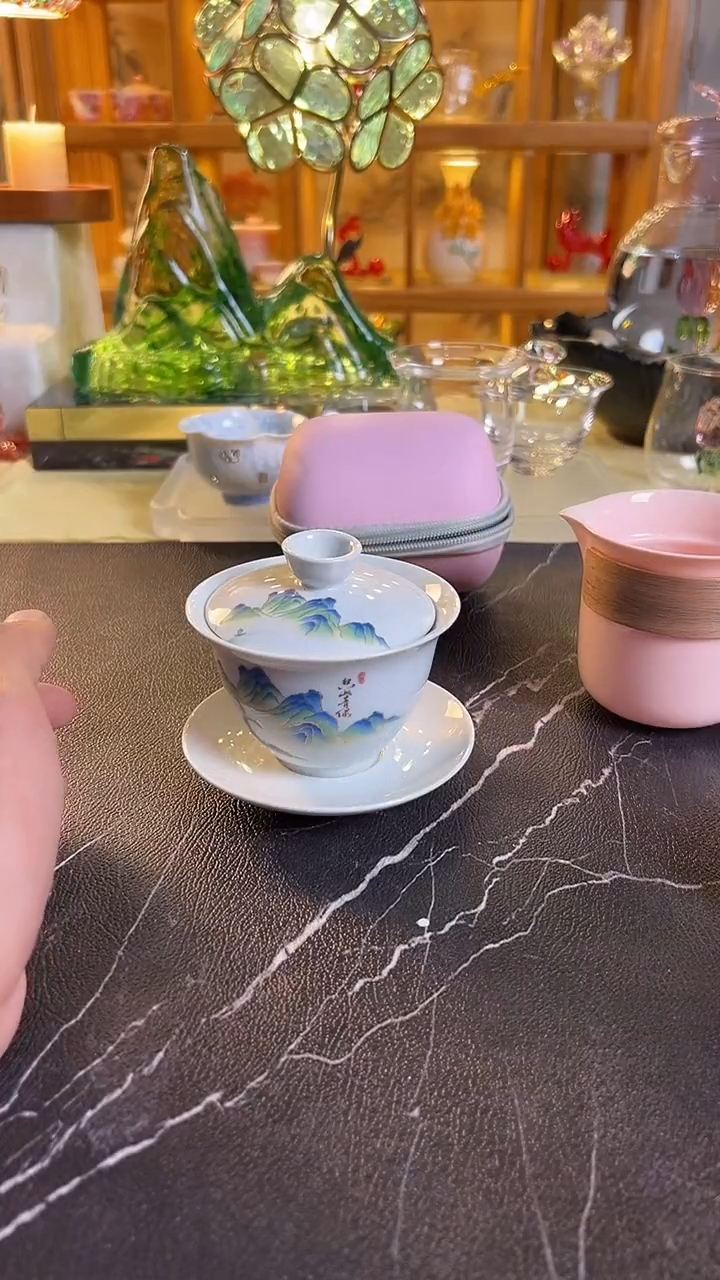 三才盖碗山水系列